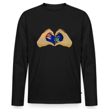 Géorgie du Sud et les îles Sandwich du Sud - T-shirt manches longues Premium bio Homme - noir - Devant - Nico (187cm)