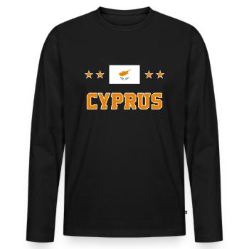 Zypern - Männer Premium Bio Langarmshirt - Schwarz - Vorne - Nico (187cm)