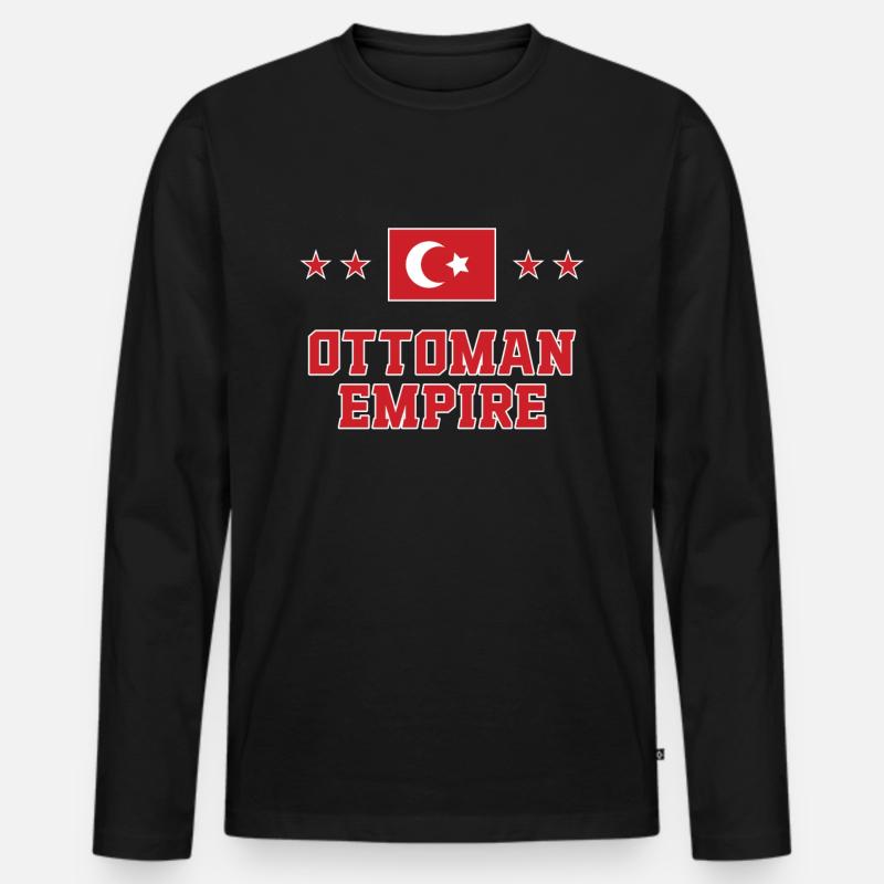 Osmanisches Reich - Männer Premium Bio Langarmshirt - Schwarz