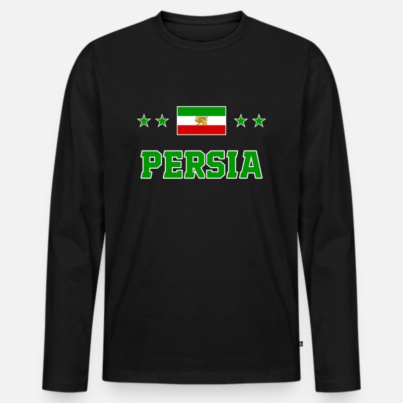 Persien - Männer Premium Bio Langarmshirt - Schwarz