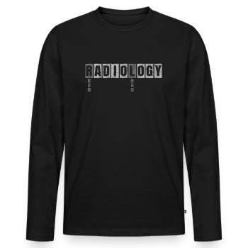 Département de radiologie Radiologue Joke Radiographie - T-shirt manches longues Premium bio Homme - noir - Devant - Nico (187cm)