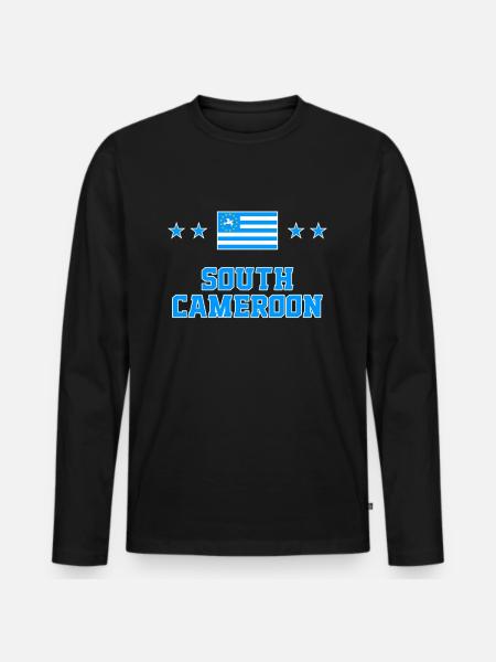 South Cameroon - Men's Premium Organic Long Sleeve Shirt - black