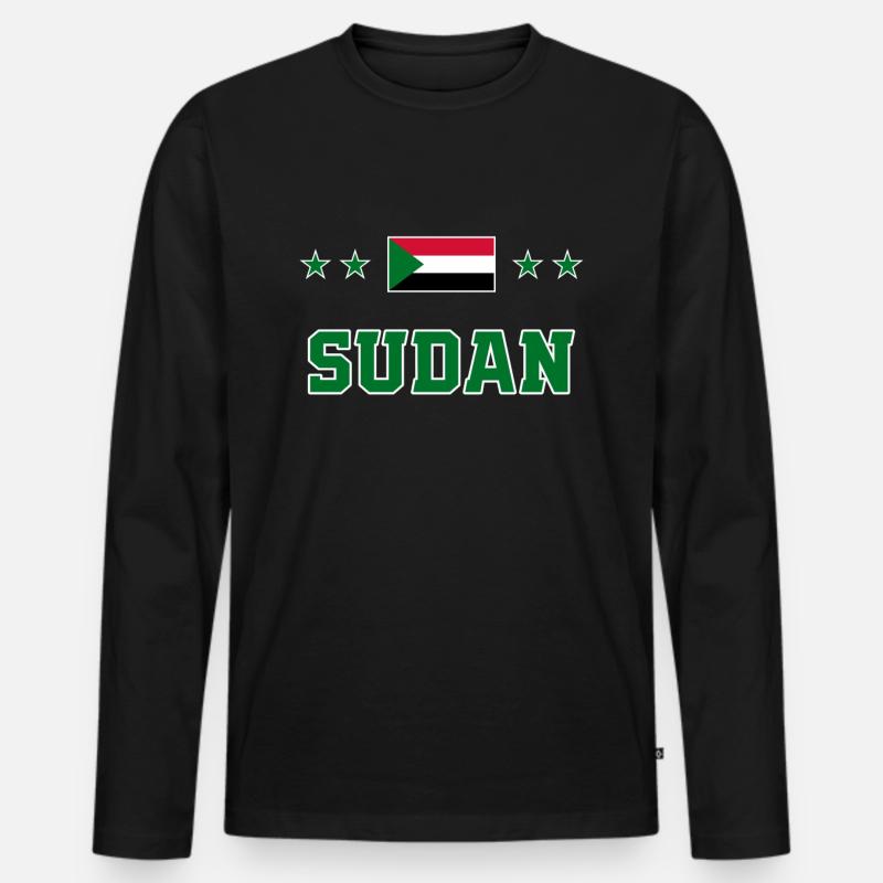 Sudan - Männer Premium Bio Langarmshirt - Schwarz