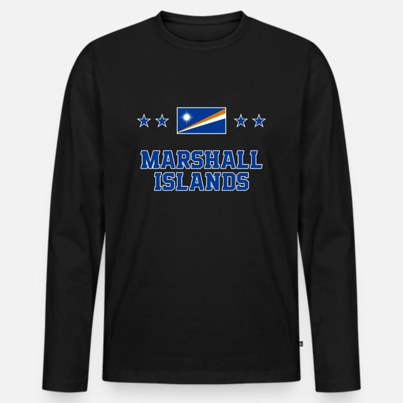 Marshallinseln - Männer Premium Bio Langarmshirt - Schwarz