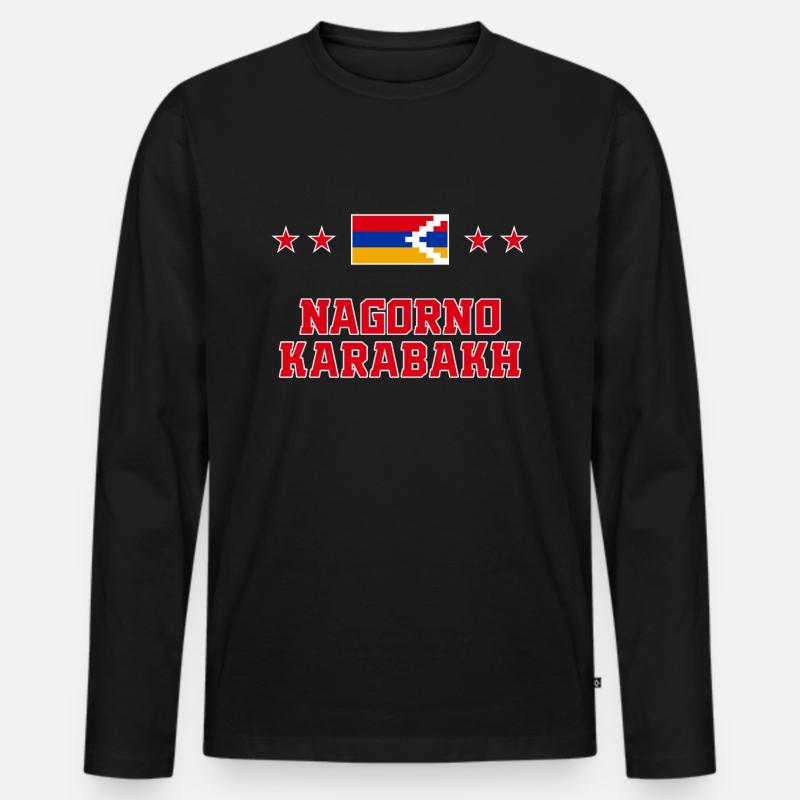 Bergkarabach - Männer Premium Bio Langarmshirt - Schwarz
