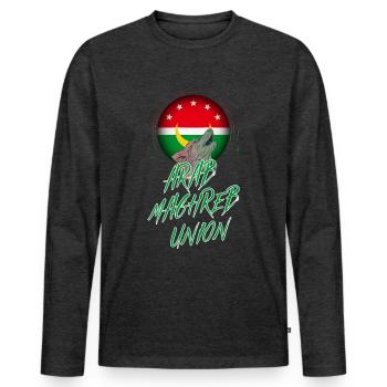 Arab Maghreb Union - Men's Premium Organic Long Sleeve Shirt - heather anthracite - Front - Nico (187cm)