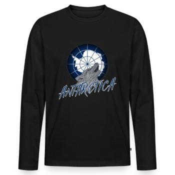 Antarctica - Men's Premium Organic Long Sleeve Shirt - black - Front - Nico (187cm)