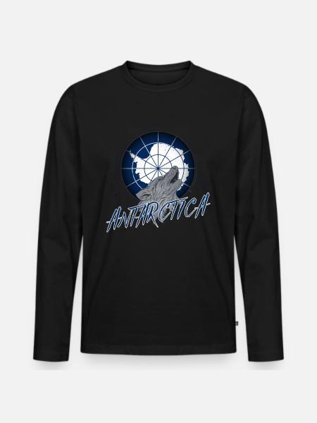 Antarctica - Men's Premium Organic Long Sleeve Shirt - black