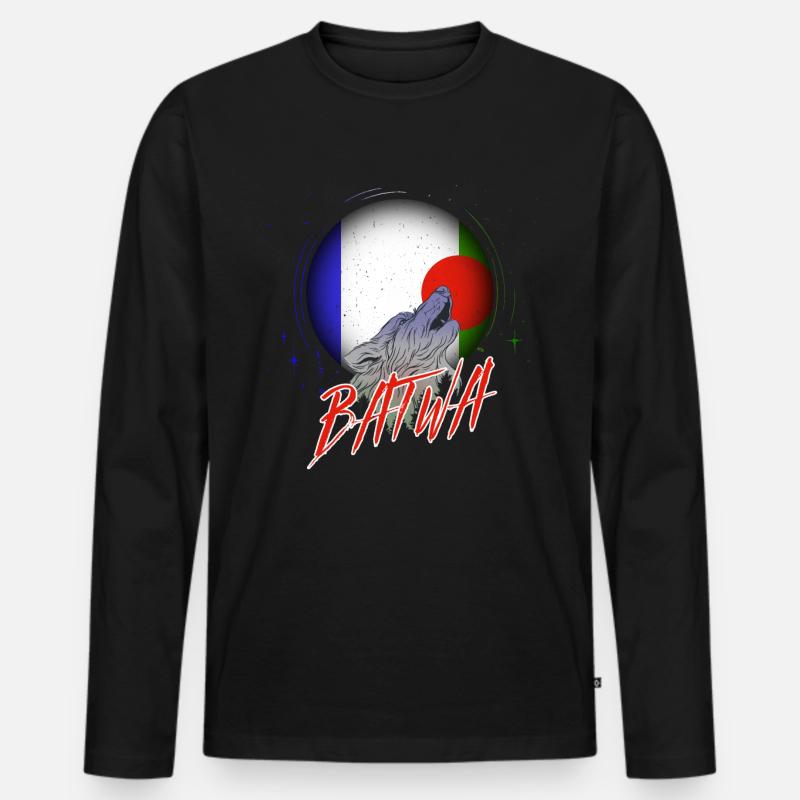 Batwa - Männer Premium Bio Langarmshirt - Schwarz
