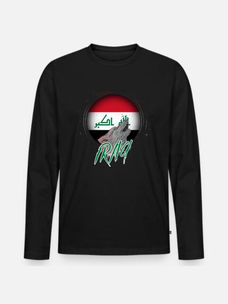 Iraq - Men's Premium Organic Long Sleeve Shirt - black