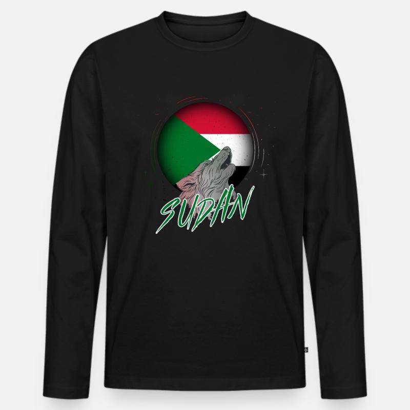Sudan - Männer Premium Bio Langarmshirt - Schwarz