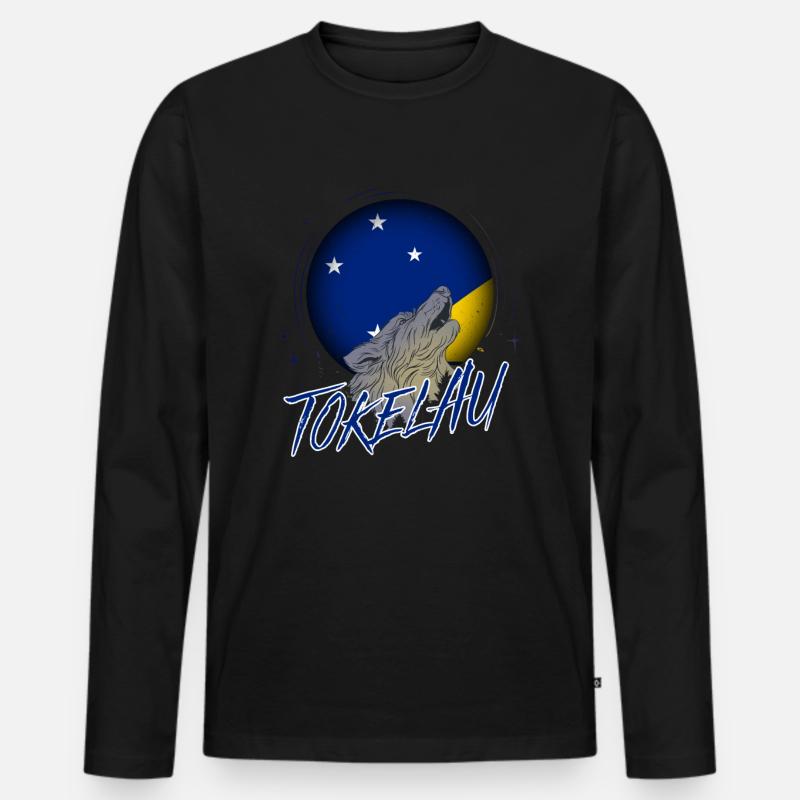Tokelau - Männer Premium Bio Langarmshirt - Schwarz