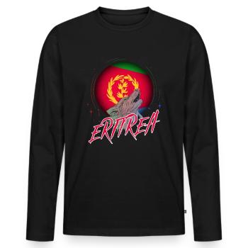 Eritrea - Männer Premium Bio Langarmshirt - Schwarz - Vorne - Nico (187cm)