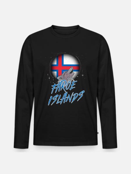Faroe Islands - Men's Premium Organic Long Sleeve Shirt - black