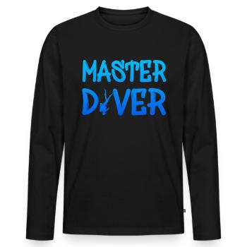 Master Diver - Männer Premium Bio Langarmshirt - Schwarz - Vorne - Nico (187cm)