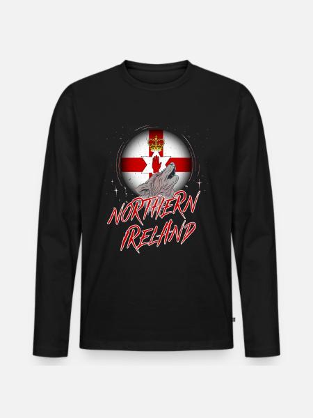 Northern Ireland - Men's Premium Organic Long Sleeve Shirt - black
