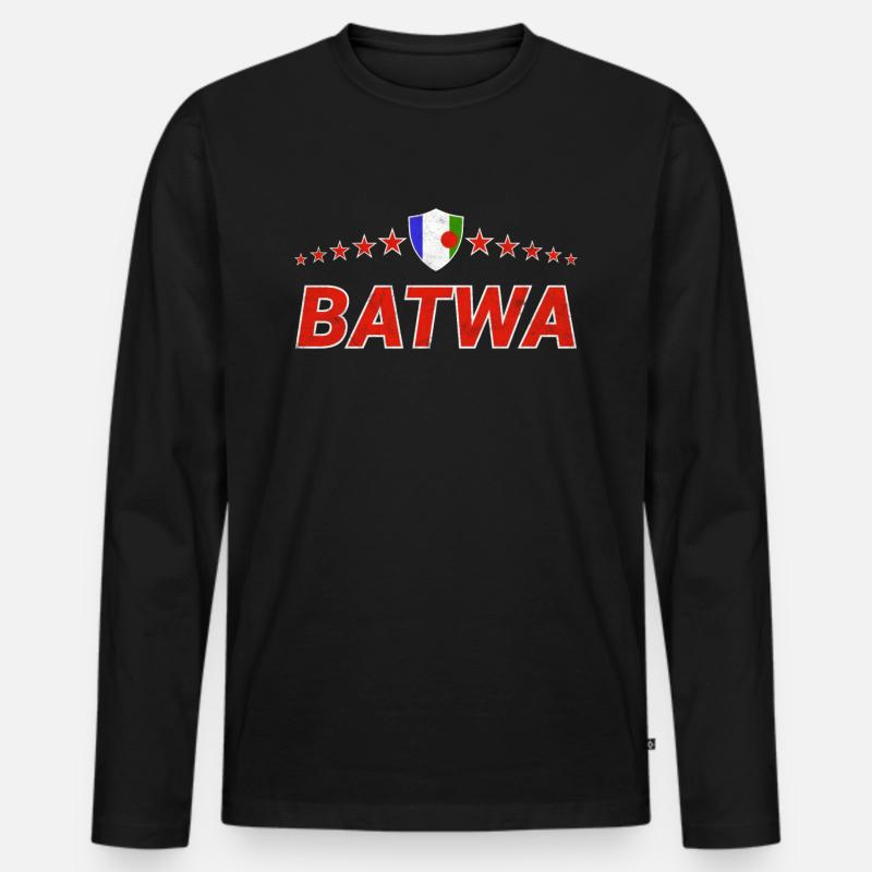 Batwa - Männer Premium Bio Langarmshirt - Schwarz