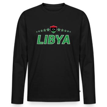 Libyen - Männer Premium Bio Langarmshirt - Schwarz - Vorne - Nico (187cm)