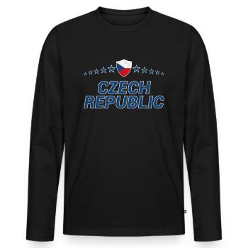 Tschechische Republik - Männer Premium Bio Langarmshirt - Schwarz - Vorne - Nico (187cm)