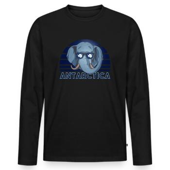 Antarctica - Men's Premium Organic Long Sleeve Shirt - black - Front - Nico (187cm)