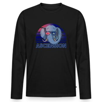 Ascension - Men's Premium Organic Long Sleeve Shirt - black - Front - Nico (187cm)