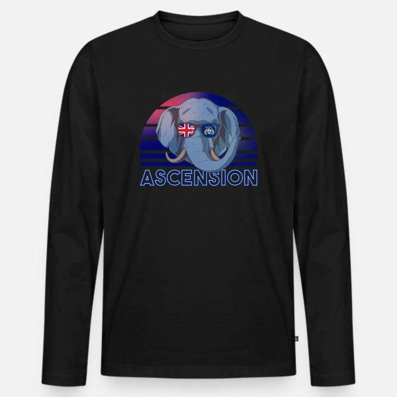 Ascension - Männer Premium Bio Langarmshirt - Schwarz