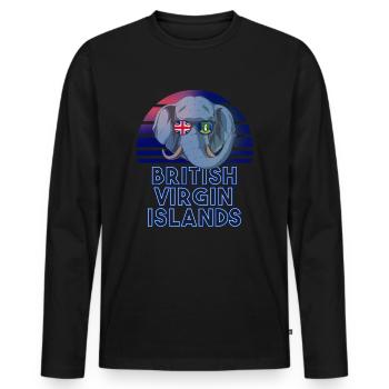 Britische Jungferninseln - Männer Premium Bio Langarmshirt - Schwarz - Vorne - Nico (187cm)