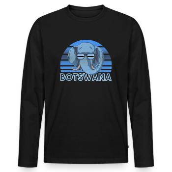 Botswana - Men's Premium Organic Long Sleeve Shirt - black - Front - Nico (187cm)