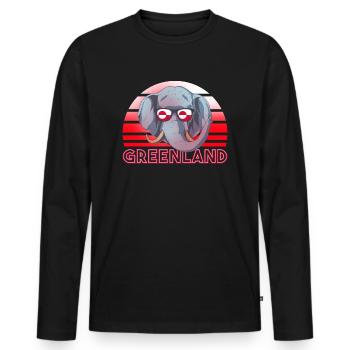 Greenland - Men's Premium Organic Long Sleeve Shirt - black - Front - Nico (187cm)