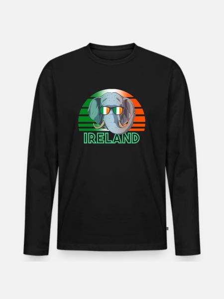 Ireland - Men's Premium Organic Long Sleeve Shirt - black