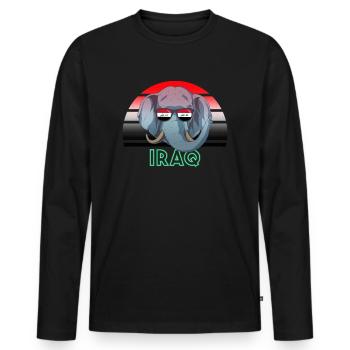 Irak - T-shirt manches longues Premium bio Homme - noir - Devant - Nico (187cm)