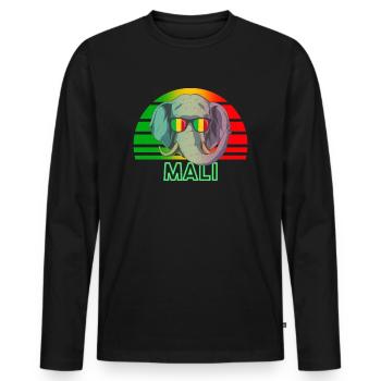 Mali - Männer Premium Bio Langarmshirt - Schwarz - Vorne - Nico (187cm)