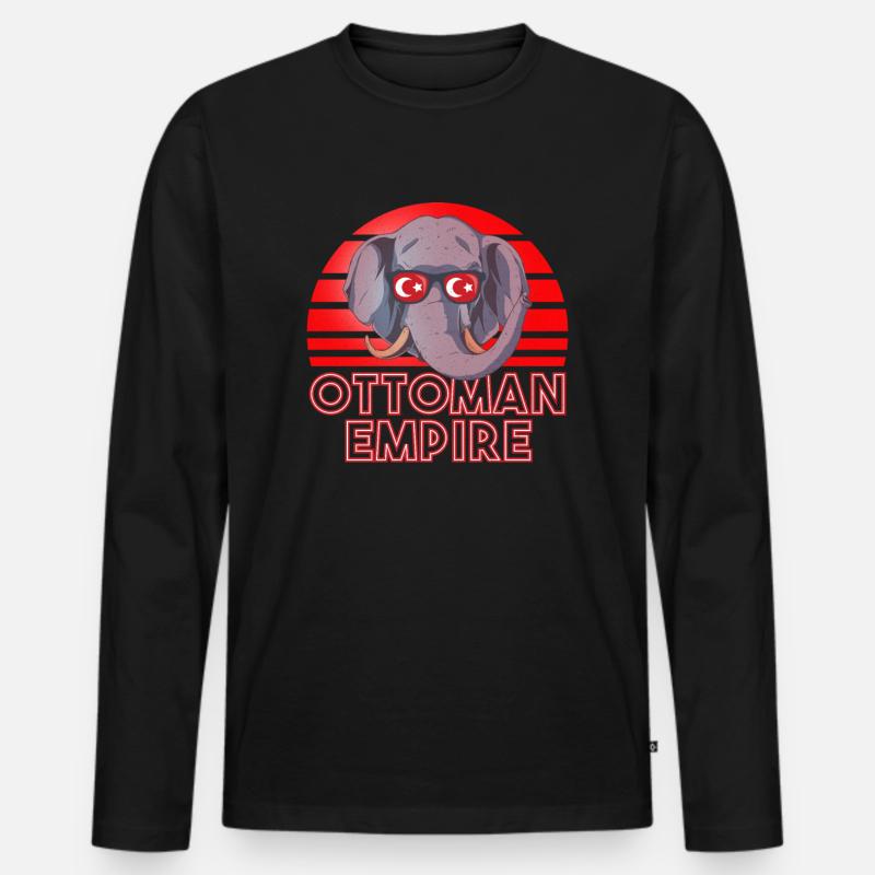 Osmanisches Reich - Männer Premium Bio Langarmshirt - Schwarz