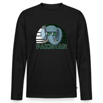 Pakistan - Men's Premium Organic Long Sleeve Shirt - black - Front - Nico (187cm)