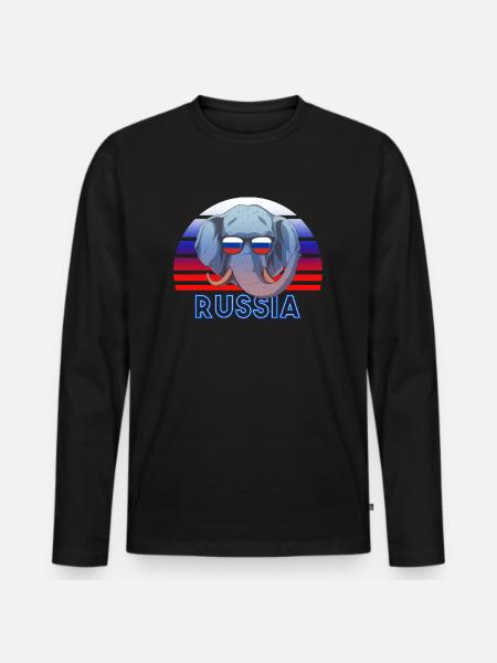 Russie - T-shirt manches longues Premium bio Homme - noir