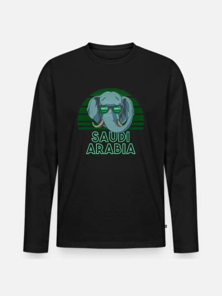 Saudi Arabia - Men's Premium Organic Long Sleeve Shirt - black