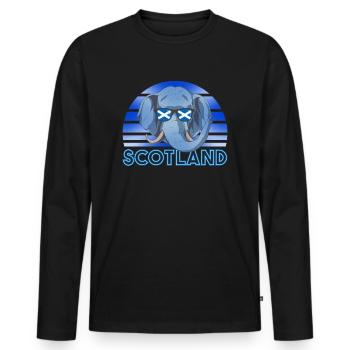 Scotland - Men's Premium Organic Long Sleeve Shirt - black - Front - Nico (187cm)