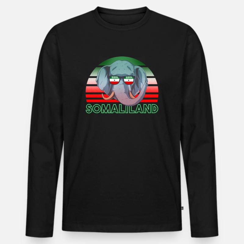 Somaliland - Männer Premium Bio Langarmshirt - Schwarz