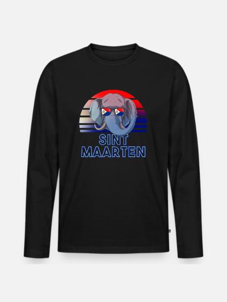 Sint Maarten - Men's Premium Organic Long Sleeve Shirt - black