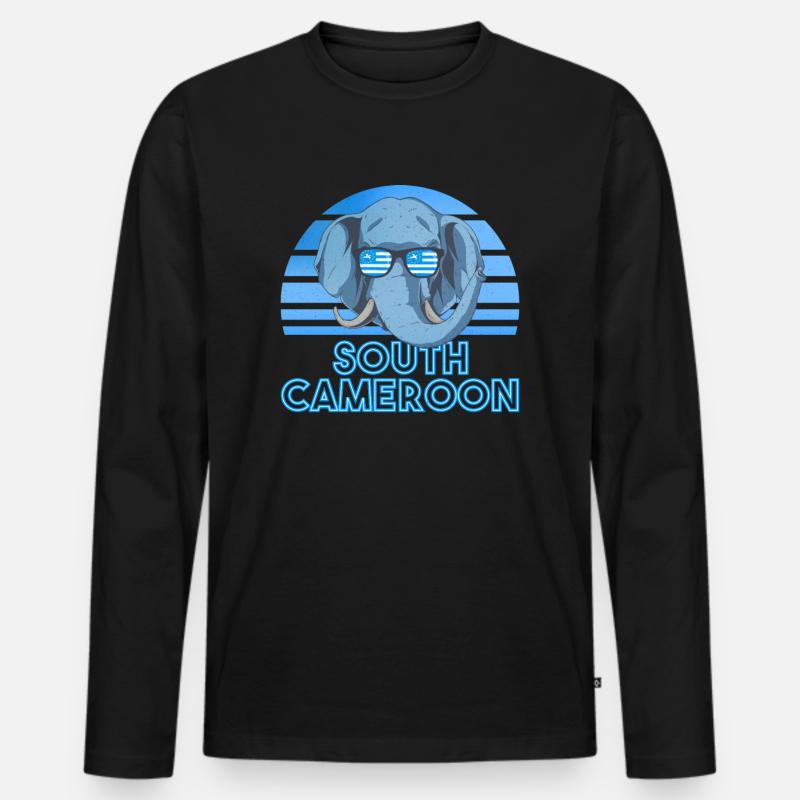Südkamerun - Männer Premium Bio Langarmshirt - Schwarz