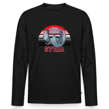 Syria - Men's Premium Organic Long Sleeve Shirt - black - Front - Nico (187cm)