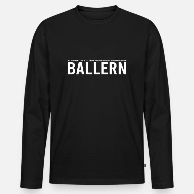 Party time - Männer Premium Bio Langarmshirt - Schwarz