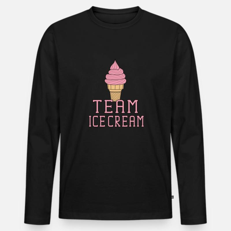 Softeis - Männer Premium Bio Langarmshirt - Schwarz