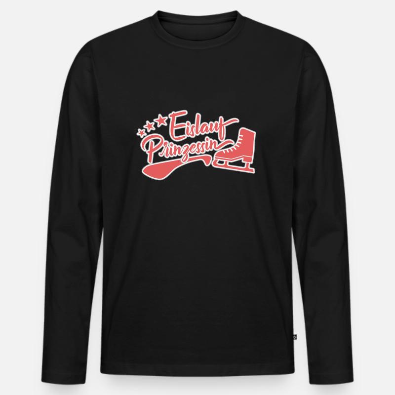 Eislaufprinzessin Eiskunstlauf Schlittschuh - Männer Premium Bio Langarmshirt - Schwarz