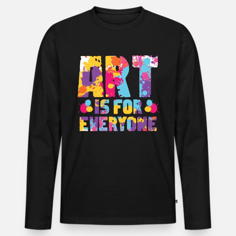 Für jeden Ästhet Gift - Männer Premium Bio Langarmshirt - Schwarz