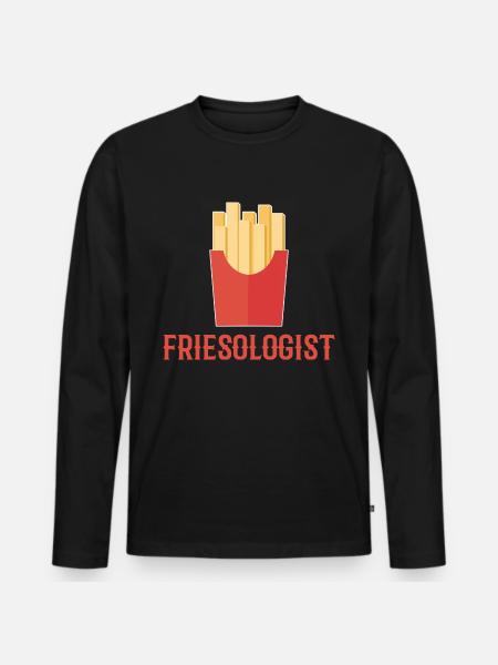 Frisian Gourmet Gift - Men's Premium Organic Long Sleeve Shirt - black