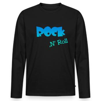 Rock n Roll - Männer Premium Bio Langarmshirt - Schwarz - Vorne - Nico (187cm)