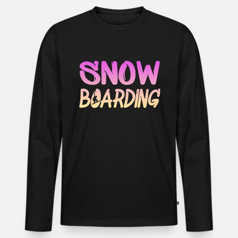 snowboarding - Männer Premium Bio Langarmshirt - Schwarz