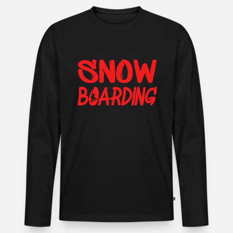 snowboarding - Männer Premium Bio Langarmshirt - Schwarz