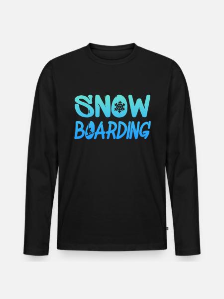 snowboarding - Männer Premium Bio Langarmshirt - Schwarz
